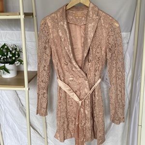 Love Triangle Pink Lace Coat